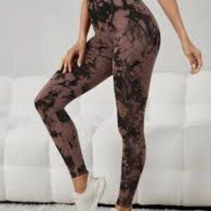 Trendy Tie-Dye Seamless Push-Up Yoga Leggings